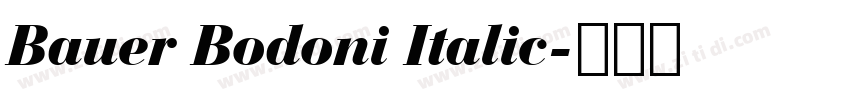 Bauer Bodoni Italic字体转换